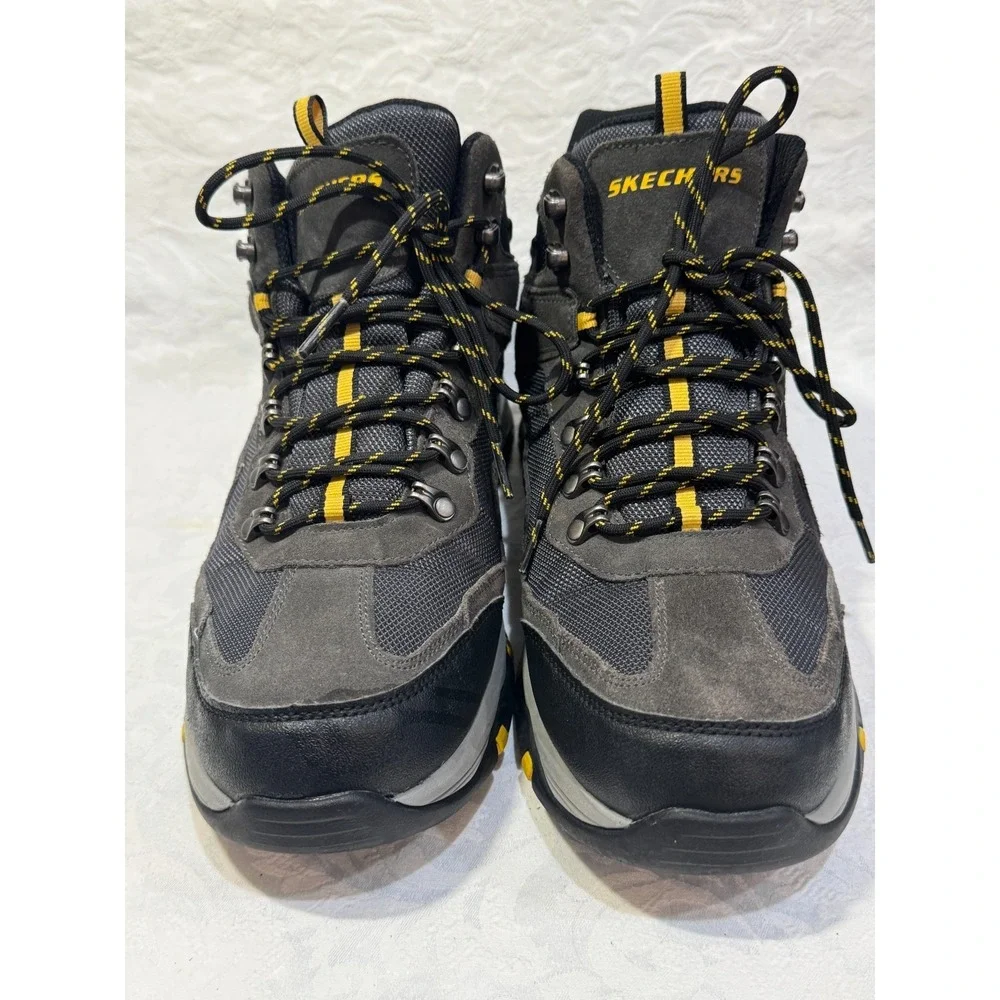 Skechers Relaxed Fit Air Cooled Waterproof Hiking Boots Men's 10.5 Gray